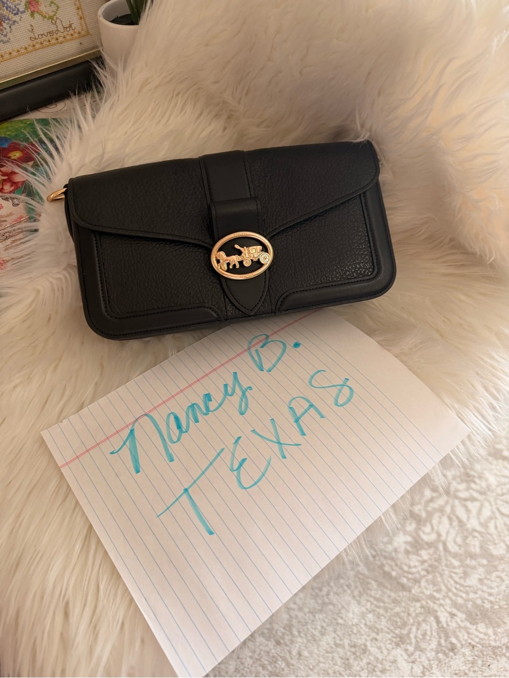 Coach Black Leather Handbag Horse & Carriage Medallion New Without Tags